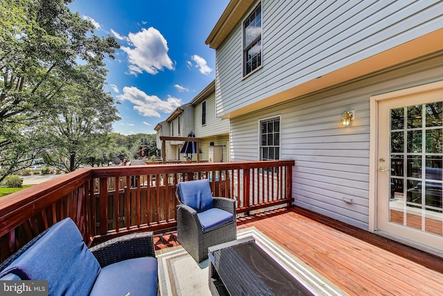 9009 Marie Ct, Lorton, VA 22079 - view of wooden deck