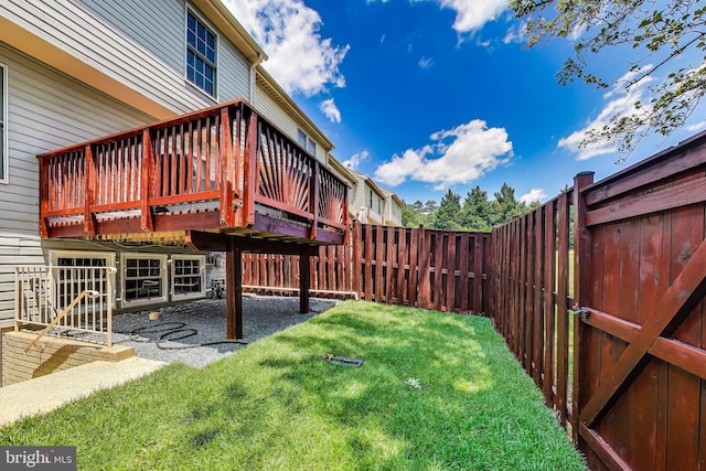 9009 Marie Ct, Lorton, VA 22079 - fenced backyard with a deck