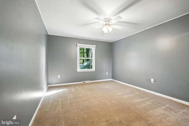 7491 Slagle Ln, Manassas, VA 20111 - carpeted spare room featuring ceiling fan and baseboards