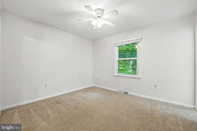 7491 Slagle Ln, Manassas, VA 20111 - spare room featuring carpet flooring and a ceiling fan