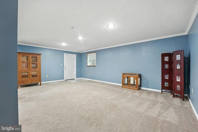7491 Slagle Ln, Manassas, VA 20111 - carpeted empty room featuring ornamental molding and recessed lighting