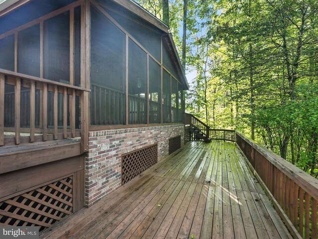 7491 Slagle Ln, Manassas, VA 20111 - wooden terrace featuring a sunroom