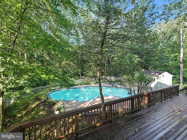7491 Slagle Ln, Manassas, VA 20111 - view of swimming pool with a wooden deck