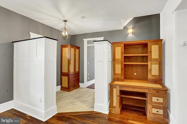 127 Spruce St, Middletown, PA 17057 - unfurnished office featuring baseboards and a chandelier