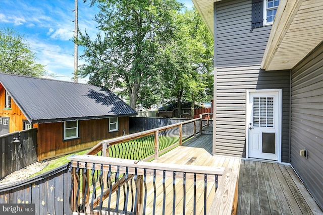 127 Spruce St, Middletown, PA 17057 - wooden terrace with a fenced backyard