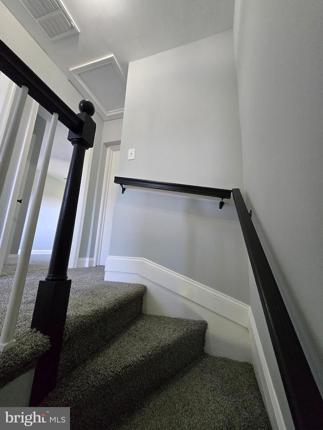 940 E 41st St, Baltimore, MD 21218 - stairway featuring carpet floors