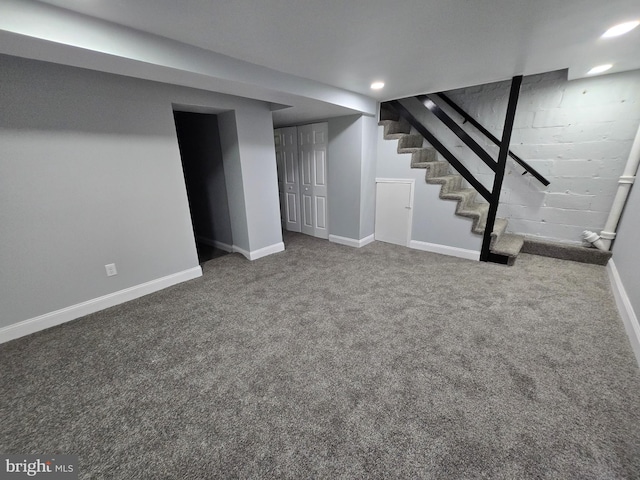 940 E 41st St, Baltimore, MD 21218 - finished basement with stairs and carpet