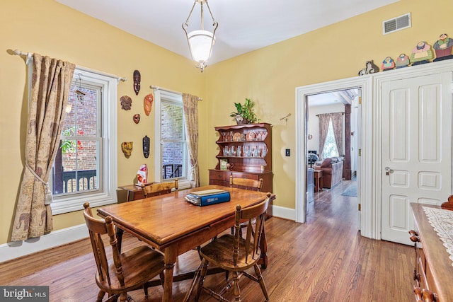 125 N Hanover St, Pottstown, PA 19464 - dining space featuring plenty of natural light, wood finished floors, and a desk