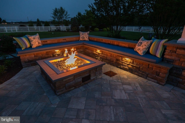 336 Lincoln Rd, Pilesgrove, NJ 08098 - fenced backyard with an outdoor fire pit and a patio