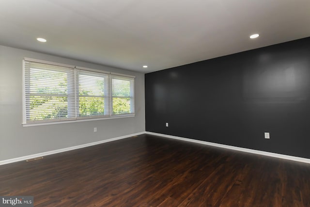 754 Second St, Woodbury Heights, NJ 08097 - spare room with dark wood-type flooring and recessed lighting