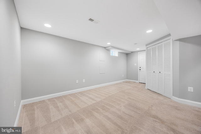 1305 Heather Hill Rd, Baltimore, MD 21239 - basement featuring recessed lighting and carpet floors