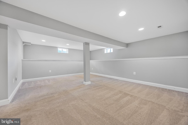 1305 Heather Hill Rd, Baltimore, MD 21239 - basement with carpet flooring and recessed lighting