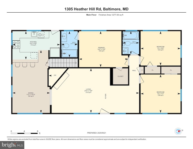 1305 Heather Hill Rd, Baltimore, MD 21239 - view of property floor plan