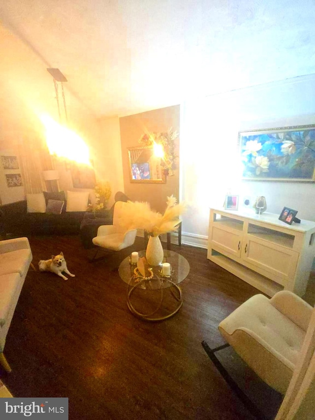 458 W Oley St, Reading, PA 19601 - living area with dark wood-style floors
