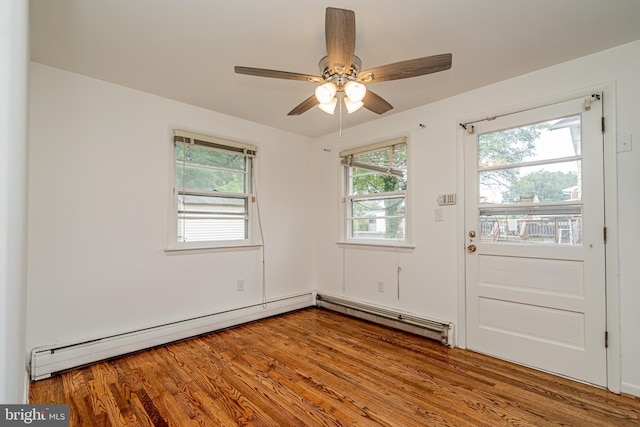 1916 Porter Ave, Suitland, MD 20746 - spare room with plenty of natural light, wood finished floors, and ceiling fan