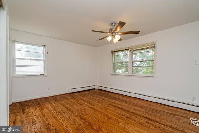 1916 Porter Ave, Suitland, MD 20746 - unfurnished room with a baseboard radiator, plenty of natural light, and wood finished floors