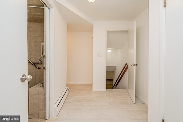 1916 Porter Ave, Suitland, MD 20746 - hall with a baseboard radiator and an upstairs landing