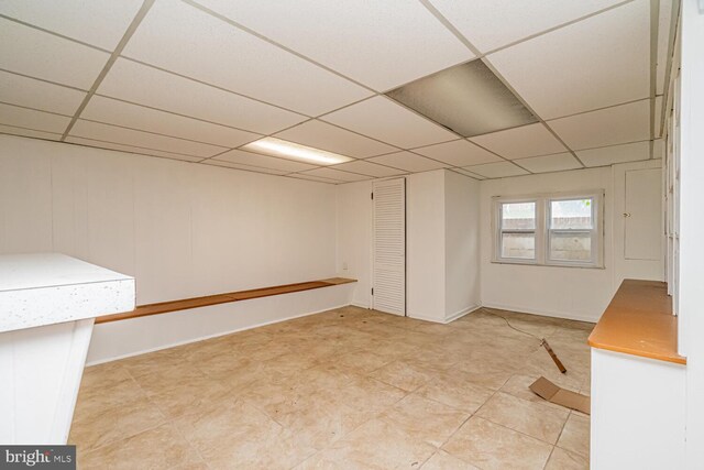 1916 Porter Ave, Suitland, MD 20746 - below grade area featuring a drop ceiling