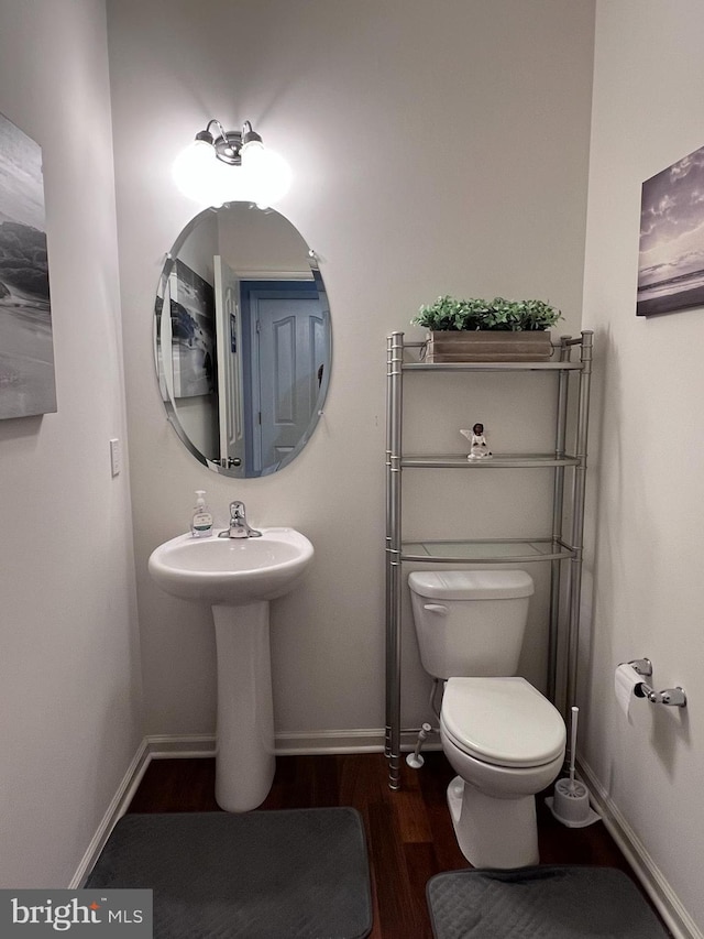 108 Creekside Way, Burlington, NJ 08016 - half bath featuring wood finished floors and toilet