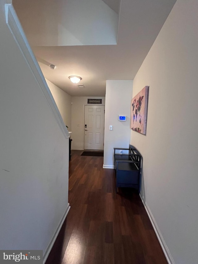 108 Creekside Way, Burlington, NJ 08016 - hallway featuring wood finished floors and stairs