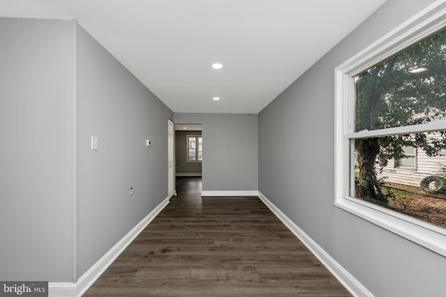7702 Burnside Rd, Landover, MD 20785 - corridor featuring dark wood-type flooring and recessed lighting