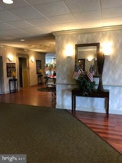 401 Cooper Landing Rd Unit 207Playa, Del Sol, Cherry Hill, NJ 08002 - hall featuring wood finished floors and wallpapered walls
