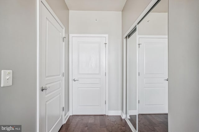 2451 Midtown Ave Unit 1323, Alexandria, VA 22303 - corridor with dark wood-style floors and baseboards