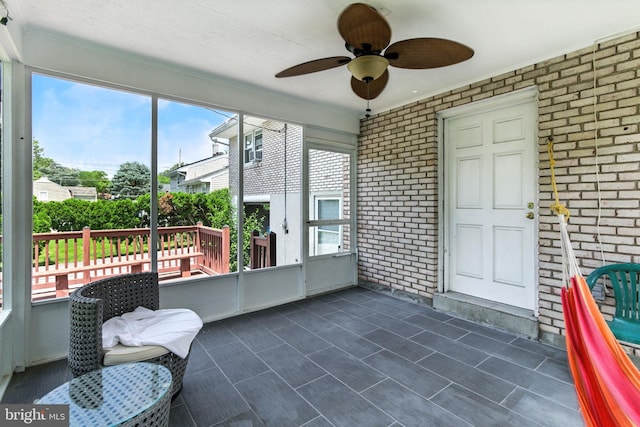 312 Wellington, Reading, PA 19609 - sunroom featuring ceiling fan