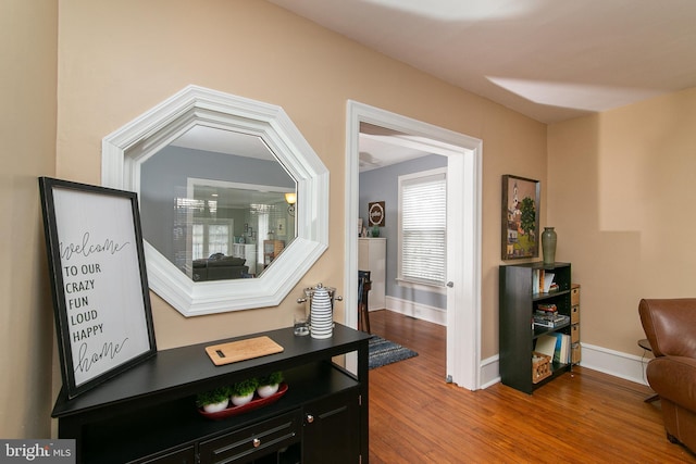 319 E Atlantic Ave, Haddon Heights, NJ 08035 - hallway featuring wood finished floors and baseboards