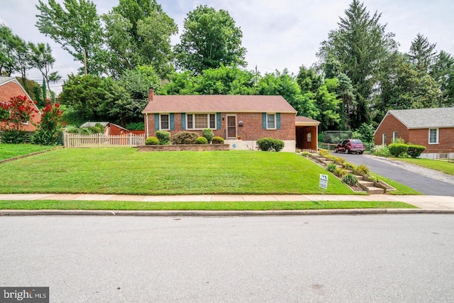 1346 Valley Rd, Woodlyn, PA 19094 - ranch-style house featuring brick siding, a chimney, and asphalt driveway
