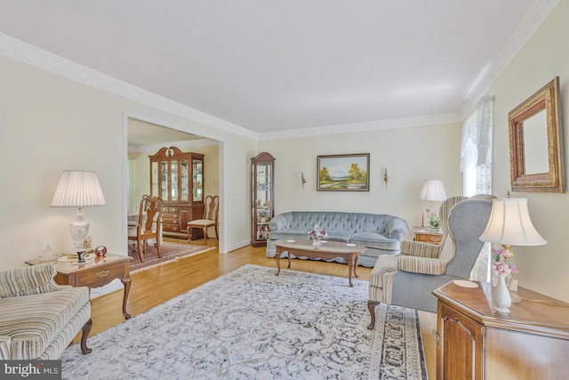 1202 Forestville Dr, Great Falls, VA 22066 - living area featuring crown molding and wood finished floors