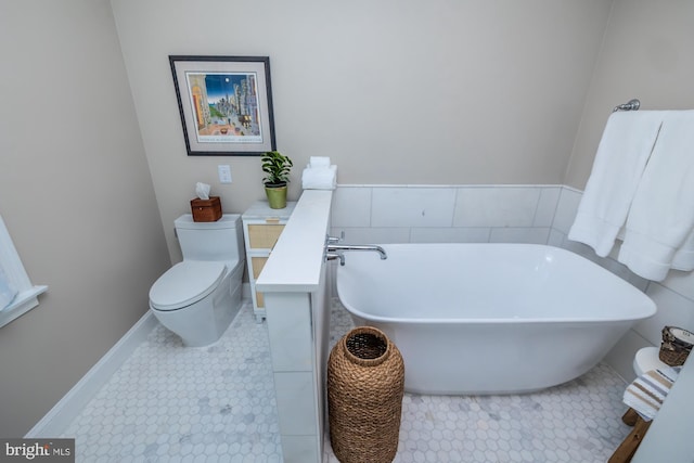 20 Mooney Ln, Chester Springs, PA 19425 - full bathroom with a freestanding tub and tile patterned floors