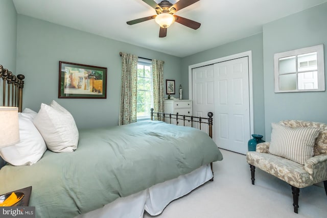 20 Mooney Ln, Chester Springs, PA 19425 - bedroom featuring a closet, carpet, and a ceiling fan