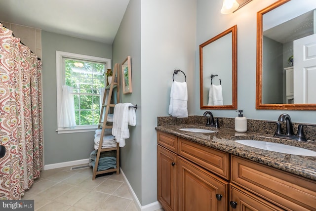 20 Mooney Ln, Chester Springs, PA 19425 - bathroom with double vanity and tile patterned floors