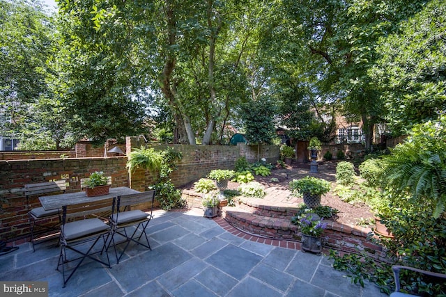 717 S Royal St, Alexandria, VA 22314 - fenced backyard featuring a patio area and outdoor dining space