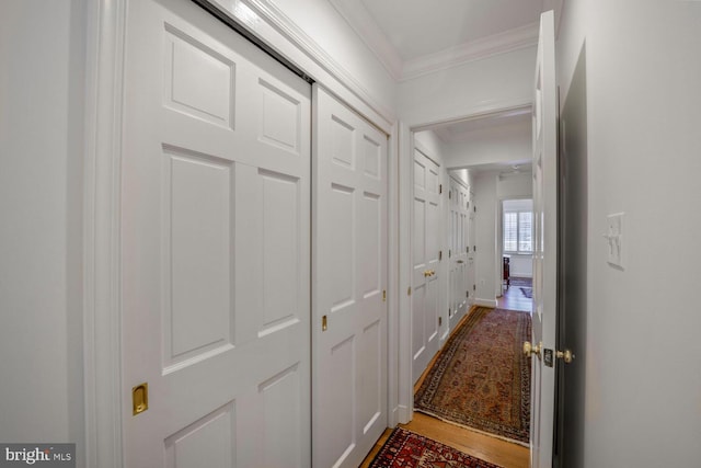 717 S Royal St, Alexandria, VA 22314 - hall featuring crown molding and wood finished floors