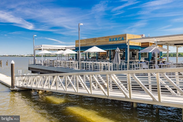 717 S Royal St, Alexandria, VA 22314 - dock featuring a water view and a gazebo