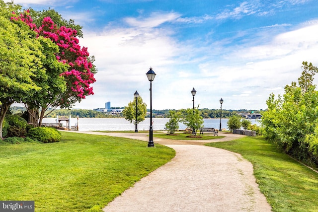 717 S Royal St, Alexandria, VA 22314 - view of property's community featuring a lawn and a water view