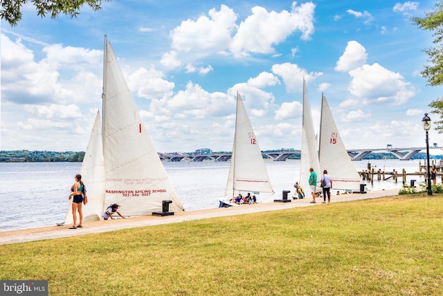 717 S Royal St, Alexandria, VA 22314 - surrounding community featuring a lawn and a water view