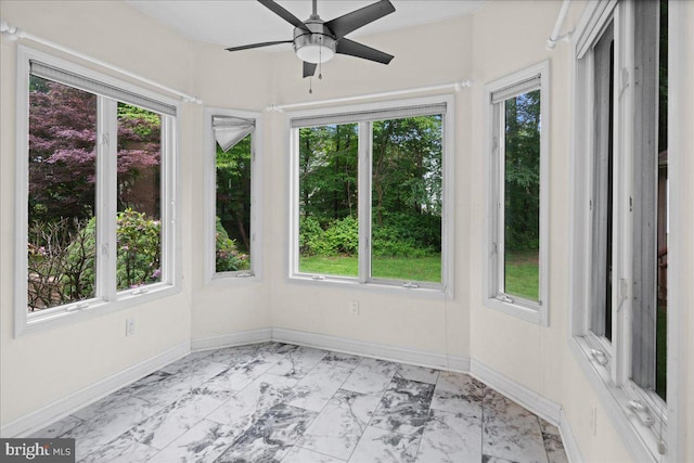 124 Kingsland Cir, Monmouth Junction, NJ 08852 - unfurnished sunroom with plenty of natural light and marble finish flooring
