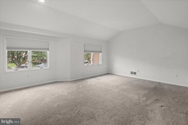 124 Kingsland Cir, Monmouth Junction, NJ 08852 - unfurnished room featuring carpet flooring and lofted ceiling