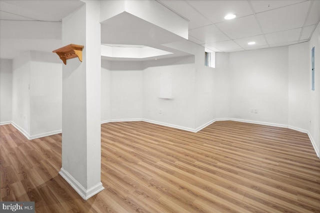 124 Kingsland Cir, Monmouth Junction, NJ 08852 - below grade area with wood finished floors and recessed lighting