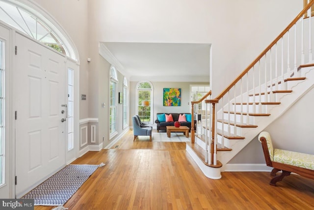 14309 Cervantes Ave, Darnestown, MD 20874 - entryway with wood finished floors and stairs