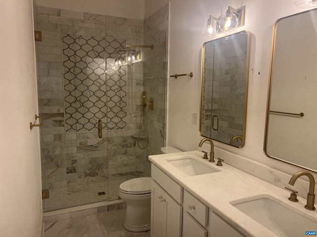 1108 E Jefferson St, Charlottesville, VA 22901 - bathroom featuring a stall shower and double vanity