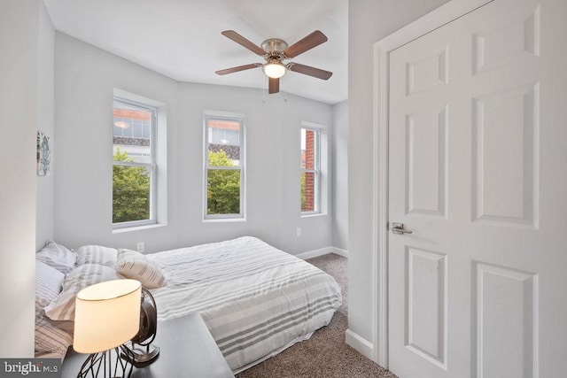 1815 N Warwick Ave, Baltimore, MD 21216 - carpeted bedroom featuring baseboards and a ceiling fan
