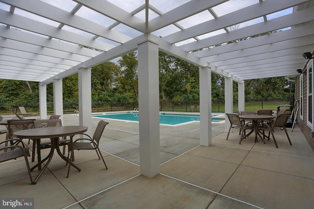 732 Farmwood Ln, Lebanon, PA 17042 - view of swimming pool featuring outdoor dining area, a pergola, and a fenced backyard