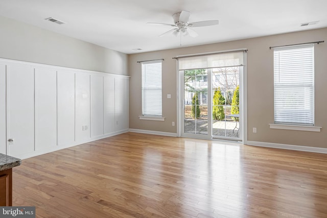 2 Smithfield Ct Unit 8, Ocean View, DE 19970 - spare room with ceiling fan and light wood-style floors
