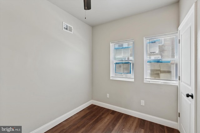 2419 Arlington St, Philadelphia, PA 19121 - unfurnished room featuring dark wood-style flooring and a ceiling fan