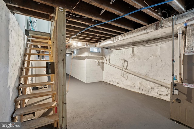 2419 Arlington St, Philadelphia, PA 19121 - unfinished basement with stairs