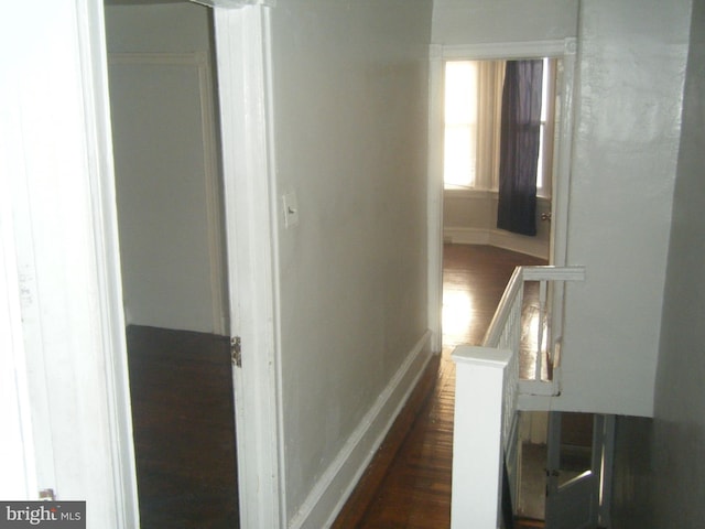 213 S 58th St, Philadelphia, PA 19139 - hallway with wood finished floors and baseboards